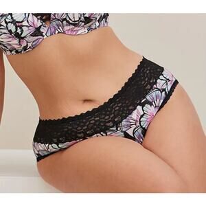 Torrid Second Skin Mid-Rise Hipster Lace Trim Mini Lattice Back Panty NEW